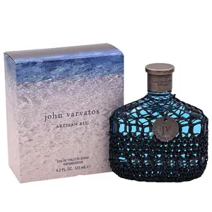 John Varvatos Artisan Blu Eau de Toilette for Men, 4.2 fl oz Mediterranean Aromatic Woody Fragrance - Cedarwood Notes, Citrus Base, New in Box, Cedarwood Fragrance