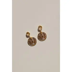 Gold Coin Earring Charms