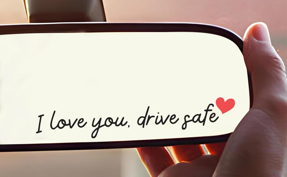 4PCS Letter Pattern Car Rearview Mirror Sticker, Vinyl Decorative, "I Love you, drive safe" text car mirror sticker decal, Car Rearview Mirror Sticker,Universal Car Accessory. 4PCS Letter Pattern Car Rearview Mirror Sticker, Vinyl Decorative, "I Love you, drive safe" text car mirror sticker decal, Car Rearview Mirror Sticker,Universal Car Accessory.