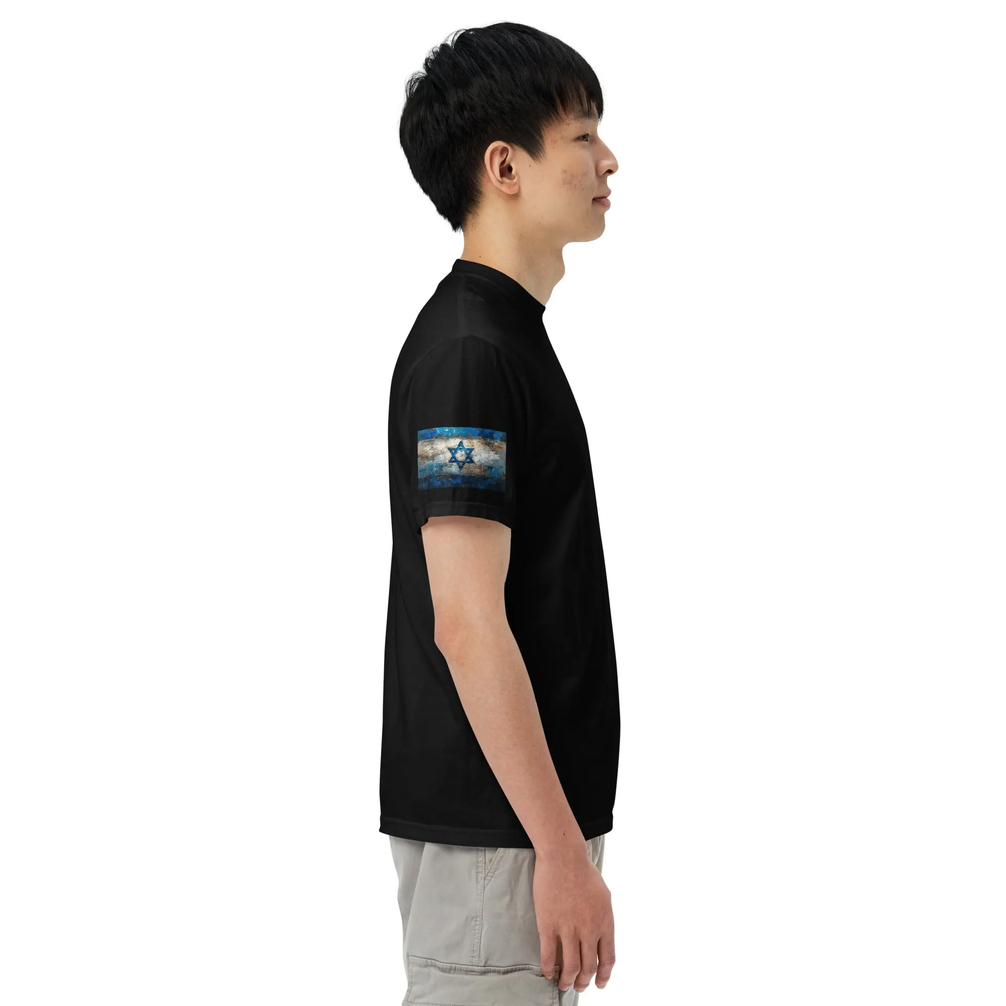 Unisex garment-dyed heavyweight "Israeli Flag Unisex T-Shirt: Unity in Diversity"