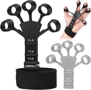 2-Pack Adjustable Grip Strength Trainer, Finger Strengthener, Hand Strengthener, 6 Resistant Levels