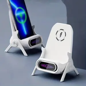 Wireless Charger Stand, Wireless Mobile Charger, Auto-sensing Phone Holder with Wireless Charging, Multi-angle Viewing Phone Holder for Car and Home