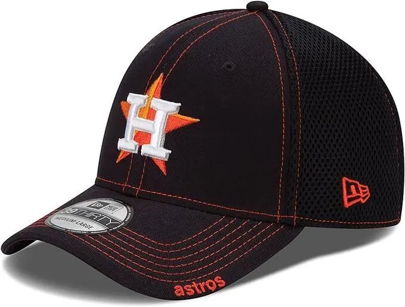 New Era MLB Houston Astros Neo 39Thirty Stretch Fit Cap - Black 10761334