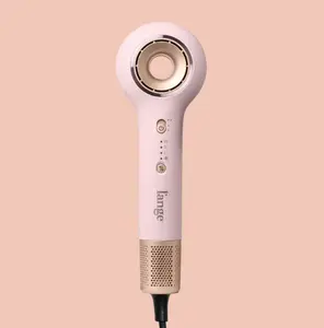 L'ANGE HAIR - Axia HaloRing Hair Dryer | Fast-Drying Ionic Blow Dryer for Smooth, Frizz-Free Finish | Professional High-Speed Brushless Motor with 4 Heat Settings, Blush, Storage, Hair Dryer Styler, Powerful Hair Dryer