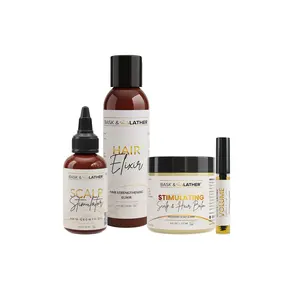 [Exclusive LIVE]Bask & Lather Hair Care Limited Edition | Hair Elixir + LASH SERUM + Scalp Stimulator + Hair Balm | All Hair Types