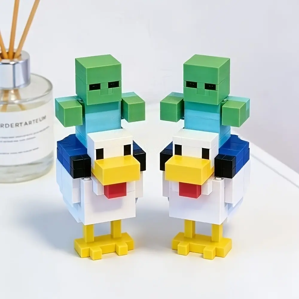 2-Pack 3D Printed Chicken Knight Collectible Figures, High Precision Figurine Model, Desktop Decor, Collectible Home Decor, Creative Handmade Craft, Perfect Gift Idea