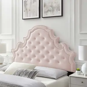 Modway Diana Tufted Performance Velvet Full/Queen Headboard in Pink