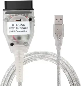 K+CAN Cable with Switch FTRL K+D CAN USB Interface Cable Car Ediabas K+ Dcan USB OBD OBDii Diagnostic Scanner for  Work with NCS Expert Tool
