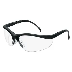12 Pack of MCR Safety KD110 Klondike KD1 Series Black Safety Glasses with Clear