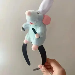 Women's Cute Cartoon Mouse Plush Headband, Fun Festive Holiday Party Headwear for Daily & Costume Wear