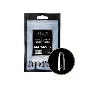 APRES - Gel-X Natural Coffin Medium #5.5 Refill Bag
