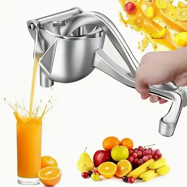 Aluminum Manual Hand Juicer Squeezer - Sturdy, Detachable Kitchen Gadget with Ergonomic Grip for Smooth Juicing, Abs Daily Use, Efficient Pomegranate & Citrus Extraction, Easy to Use & Clean