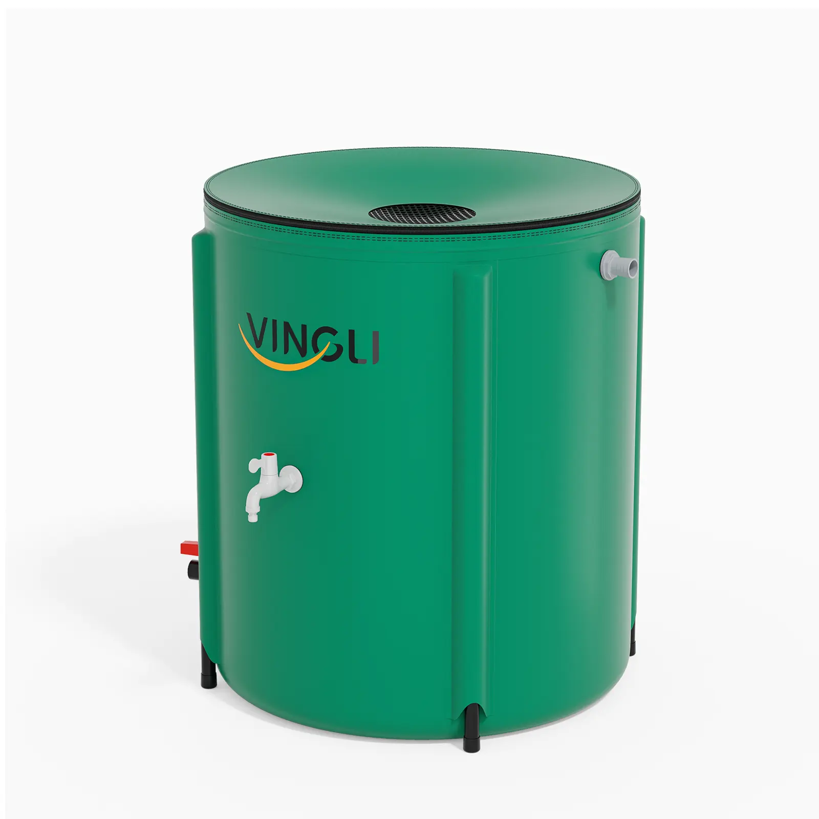 VINGLI Collapsible Rain Barrel, Portable Water Storage Tank, Rainwater Collection System Downspout, Water Catcher Container with Filter Spigot Overflow Kit