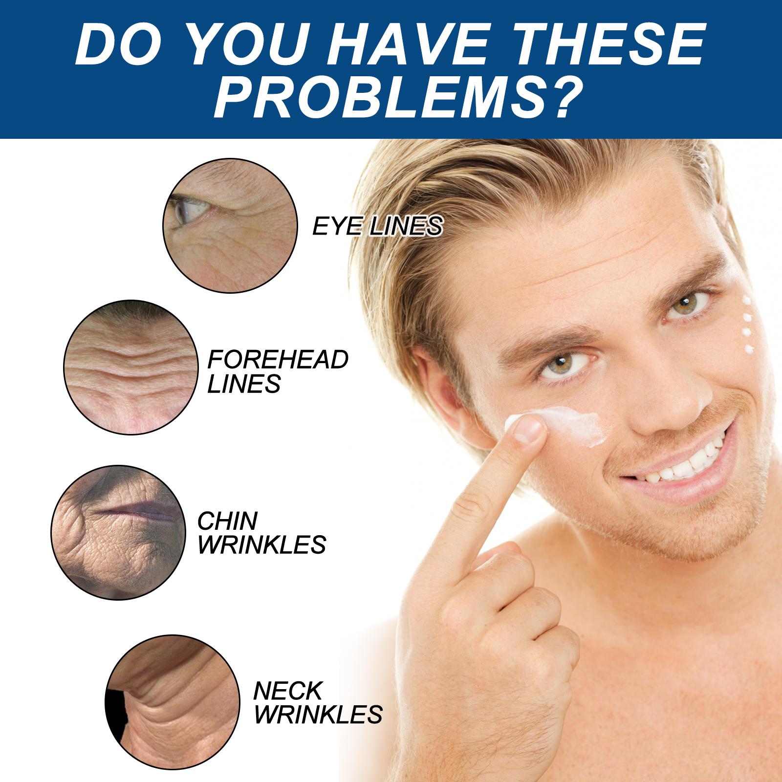 Collagen Men's Anti-Aging Wrinkle Cream, Men's FaceMoisturizer Cream 50g, Skin Firming and TighteningLotion, Firming Hyaluronic Acid Moisturizer Concealer Daily east moon men