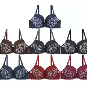 Binnys Flower Demi Light Padded Everyday Bras 6 Pcs D Cup for Women's Comfort - Womenswear
