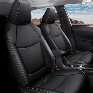 Black Leather-Like Custom Fit Full Wrap Car Seat Covers for Toyota Corolla LE 2023-2025, Airbag Safe, Anti-Slip, Wear-Resistant Full Coverage Auto Interior Protector
