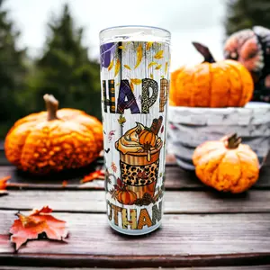 Holiday Spirit Tumbler: Featuring Halloween, Thanksgiving, and Christmas Themes | All-in-One Holiday Tumbler