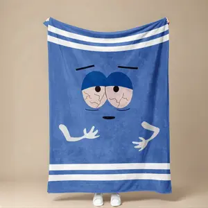 Cartoon Pattern Soft Flannel Blanket Lightweight Cozy Warm Throw Blanket for Home Office Bedroom Air-conditioned Room Fluffy Soft Figure Print Blanket