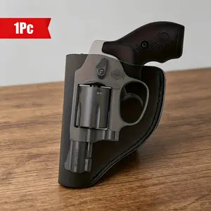 Cowhide-Frame Revolver Holster, Hunting Gun Accessory with Secure Hold, Snug Retention for All-Day Sports & Outdoor Survival Use
