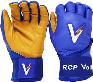 RCP Volt Baseball and Softball Batting Gloves – Rip and Tear Resistant – Reinforced Crotch, Super Grip Extended Cuff, Padded Protection, Adjustable Sizes, Guantes de bateo