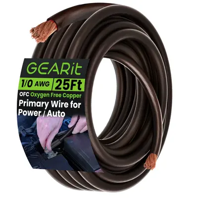 10 Gauge Wire Audiopipe 4 Gauge Red Flexible Stranded Primary Power ...