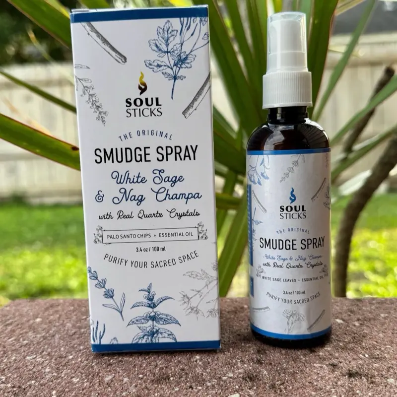White Sage & Nag Champa Crystal Infused Smudge Spray