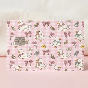Cute Duck Credit Card Skin Premium Waterproof Vinyl Sticker Aesthetic Card Cover 3.37 x 2.125 in Scratch Resistant Laminated Design for Standard Cards