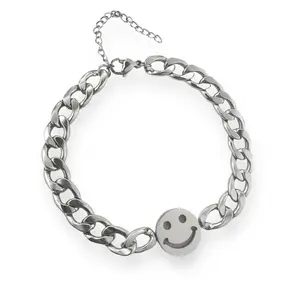 Smiley Face Charm Bracelet for Men Women Streetwear Hip Hop Unisex Style