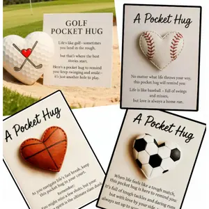 1pc Handmade Sports Ball Pocket Blessing with Scripture Card for Mother's Day Father's Day Gift Inspirational Sports Souvenir for Athletes Players Coaches Friends Family