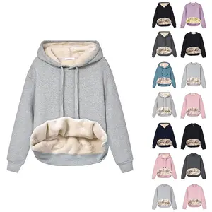 Women's Winter Hoodies Pullover Sherpa Fleece Warm Heavyweight Sweatshirt