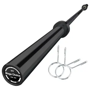 [TOP RATED - FLASH SALE] Garvee 7FT Barbell Bar - 1500LB Capacity Barbell with 29mm Shaft, 2" Sleeves, Needle Bearings & Diamond Knurling for Weightlifting, Bench Press & Power Training - Black