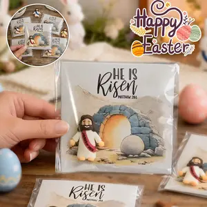 Easter Mini Jesus Pocket Hug Greeting Card, Easter Gift, Cute Mini Decoration, Easter Theme Pocket Hug, Adorable Easter Decor, Easter Celebration
