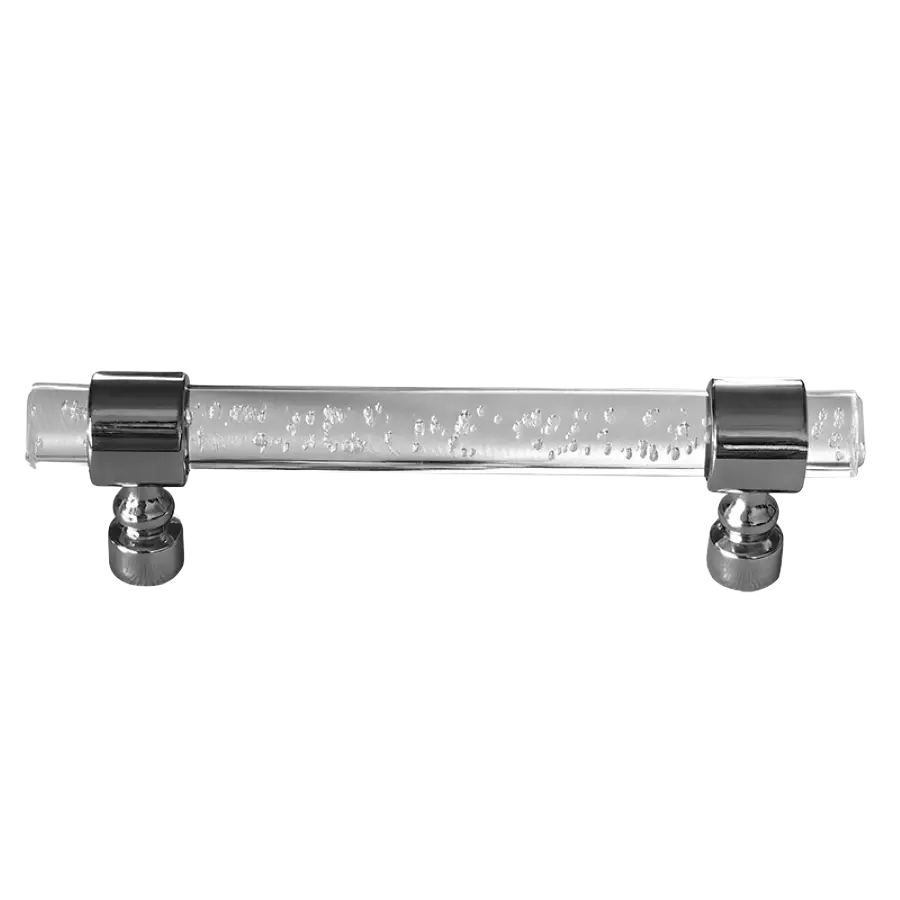 Crystal Bubble - 5" Chrome Cabinet Pull