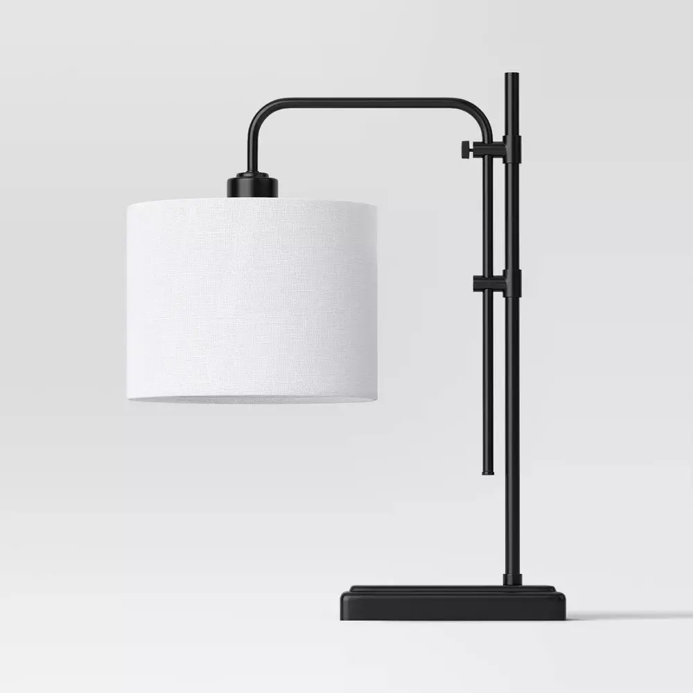 Knox Adjustable Shaded Table Lamp Black - Threshold