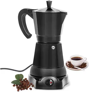 Coffee Pot Electric Moka Pot 6 Cup, Espresso Coffee Maker Cafeteras Electricas Italian Coffee Maker Espresso Makers Portable  Electric Mocha Pot, Coffee Machine Moka Maker