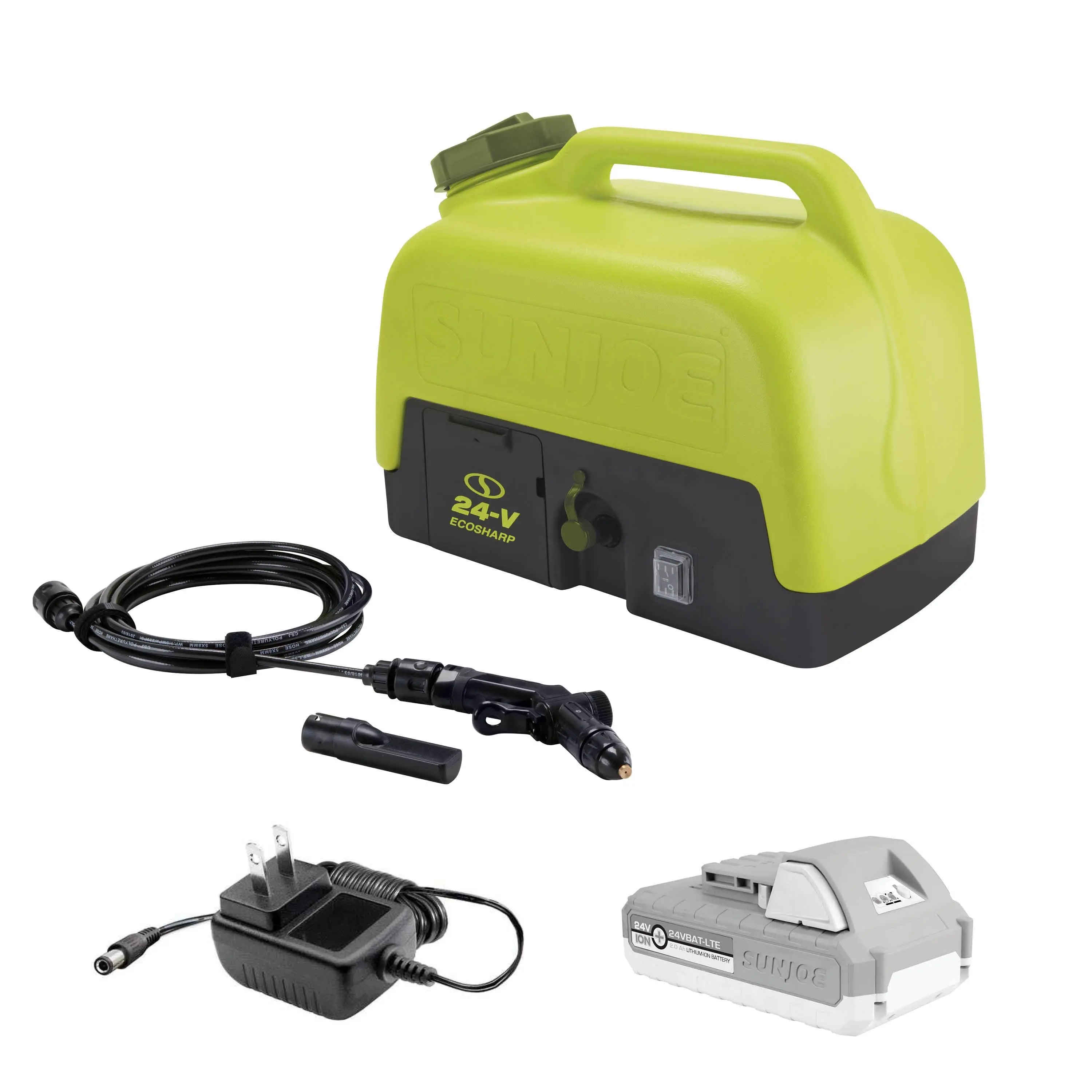 Sun Joe 24V IONMAX Cordless Sink/Shower Spray Washer Kit with Battery, WA24C-LTE