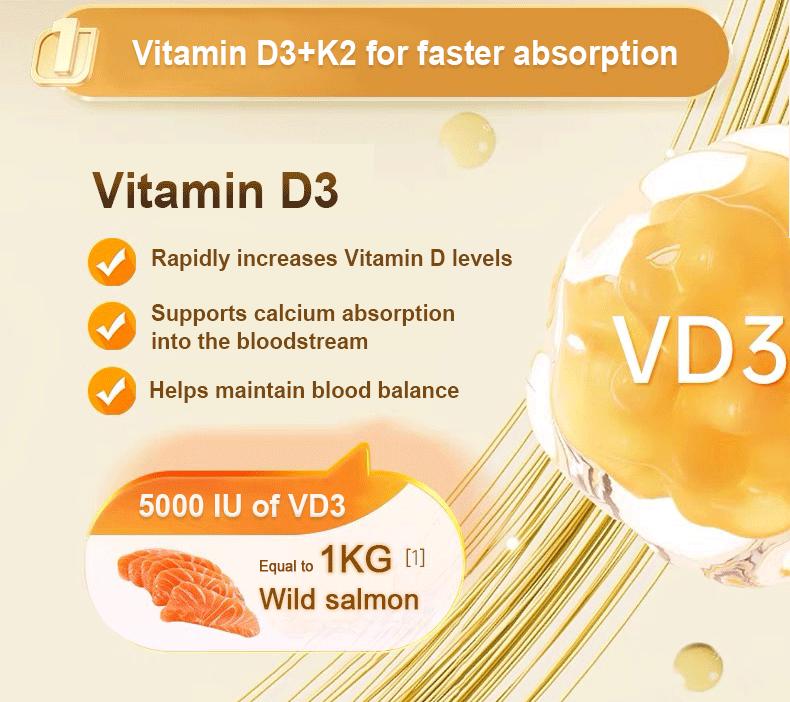 Deal Supplement Vitamin D3 & K2 250 Veggie Softgels 5000 IU D3 100mcg K2 MK7 Supports Healthy Bones Teeth Heart & Immune System Calcium Supplement Deal Supplement Vitamin D3 & K2 250 Veggie Softgels 5000 IU D3 100mcg K2 MK7 Supports Healthy Bones Teeth Heart & Immune System Calcium Supplement