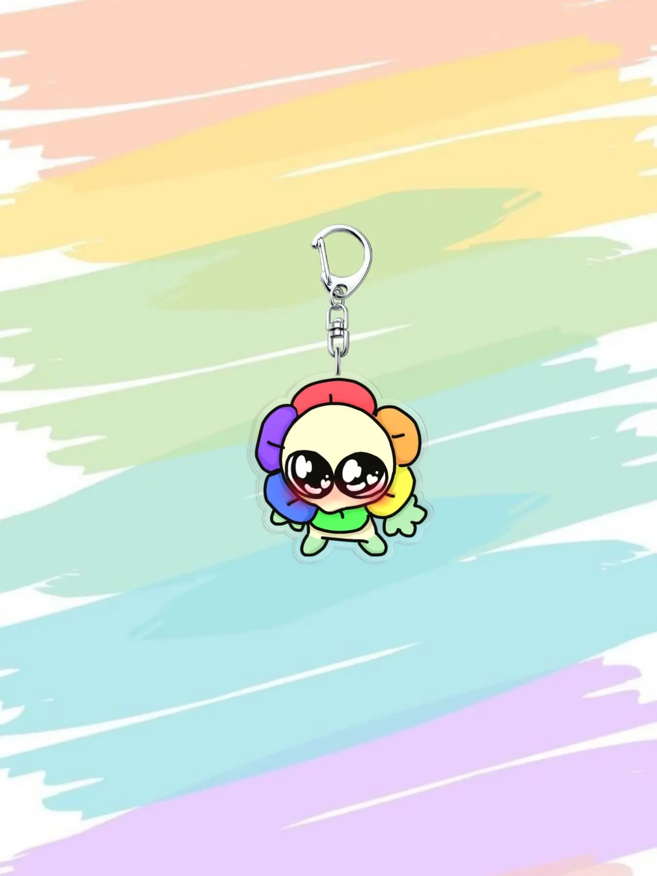 Cute Acrylic Keychain, Dandy's World Video Game Theme, Backpack Charm, Bag Accessory, Bookbag Pendant, Gift for Friends, Keychain For Bags