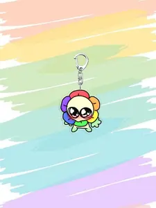 Cute Acrylic Keychain, Dandy’s World Video Game Theme, Backpack Charm, Bag Accessory, Bookbag Pendant, Gift for Friends