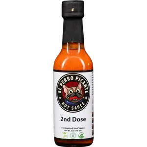 2nd Dose Hot Sauce, Natural, Gourmet, Small Batch, Fermented, Habanero, Fresno Chili, Garlic, Onions, Carrots