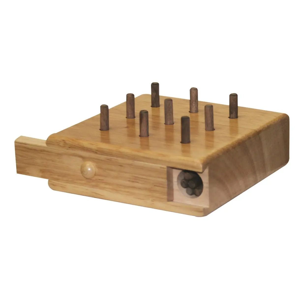 212 MAIN Square 9-Hole Affordable Small Animal Pegboard - Square Shape Design, 2 Compartments, 1 lbs Pet Health Supply for Coordination and Motor Skills Development, Improving Fine Motor Coordination, Observing Movement Quality