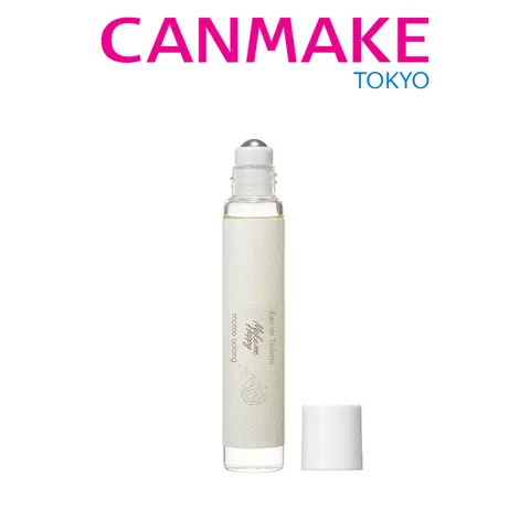 Canmake Make Me Happy Roll-On Eau de Toilette - 0.27 oz (8ml) Unisex Fruity Floral Perfume for Adults, Aromatic Citrusy Fragrance, Floral Amber, White Flower, Tea, Rose, Sandalwood Musk Notes, Adjustable Concentration, On-the-Go Liquid Rollerball Perfume