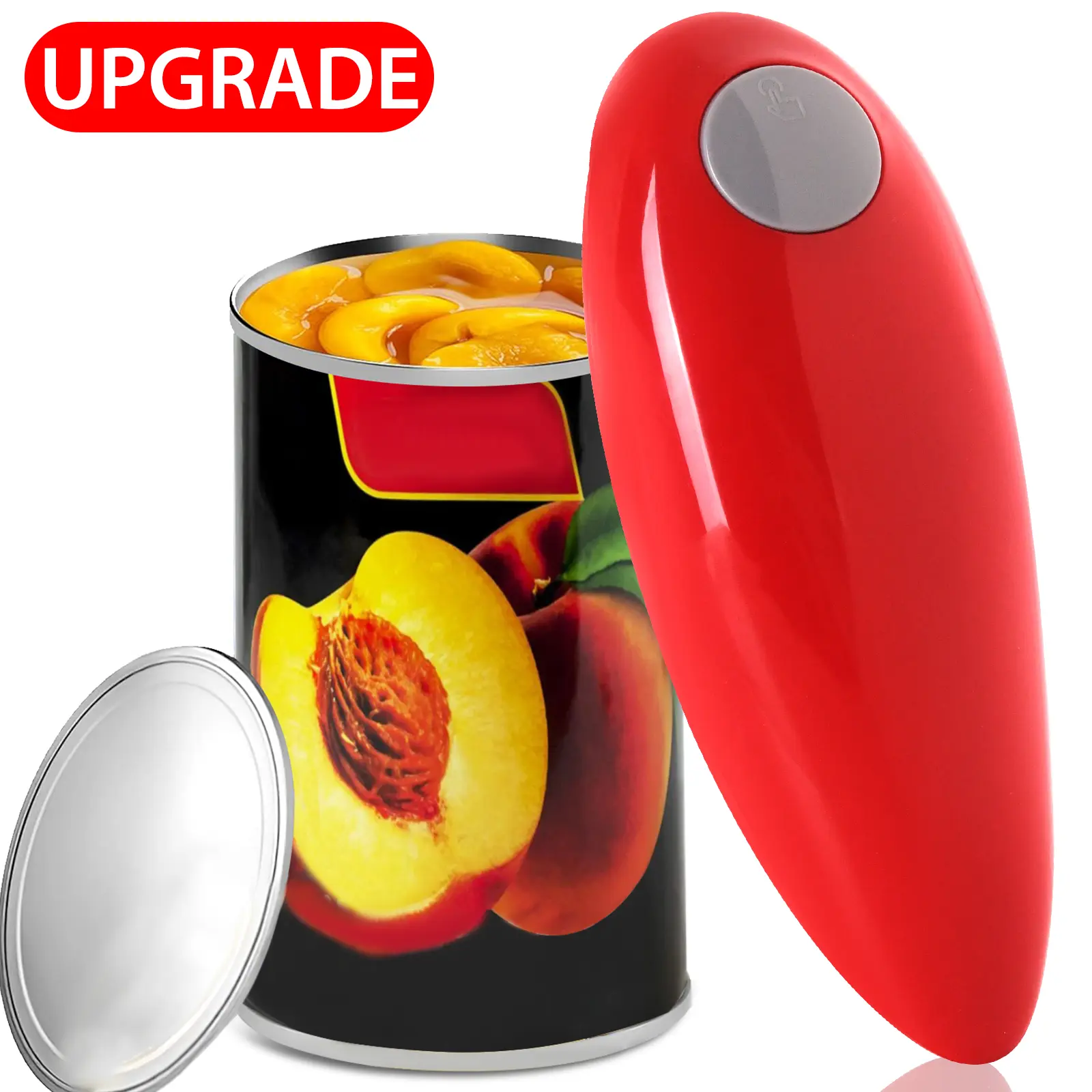 Electric Upgrade Can Opener, Automatic Can Opener Smooth Edge, Electric Can Openers for Kitchen Arthritis And Seniors, Kitchen Gadget, Outdoor Camping
