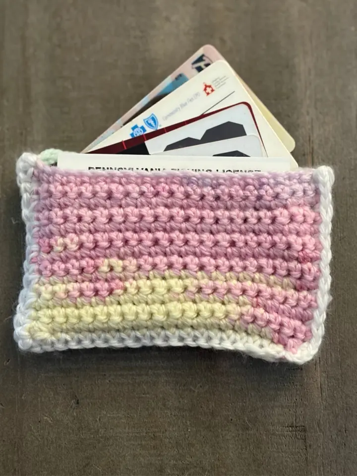 Handmade Crochet Card Holder | Crochet Wallet | Minimalist Card Wallet
