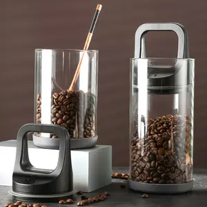 1Pc Storage Container, Glass Sealed Can Food Container with Lid, Leak-Proof and Reusable Transparent Food Storage Case for Tea, Coffee Beans and Scented Tea, Kitchen Storage Box and Storage, Kitchen Accessories