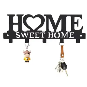 Fashion Metal Key Hook, Wall-Mounted Storage Rack with Decorative Hooks, Ideal for Coats and Hats, Entryway or Hallway Organizer