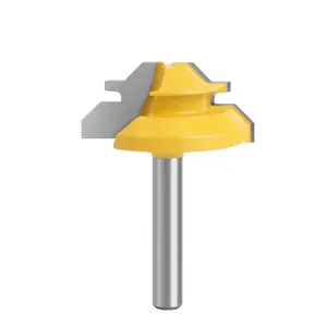 45° Lock Miter Router Bit for Woodworking Milling Grooving Cutter Tenon Joint Tool for Router Tables DIY Furniture Cabinet Making Engraving Machine Tool Accessories Hardware – Perfect for Corner Joints, Wood Joinery, Carpentry & Woodworking Projects