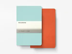 Moleskine Volant Journals Coral Orange / Aquamarine Blue