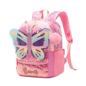 Pink Butterfly Toddler Backpacks for Girls Kids Preschool Backpacks for Girls Cute Pink Kindergarten Backpack Mini Small Backpack Little Girl Back to School