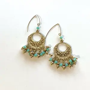 Chandelier earrings.
